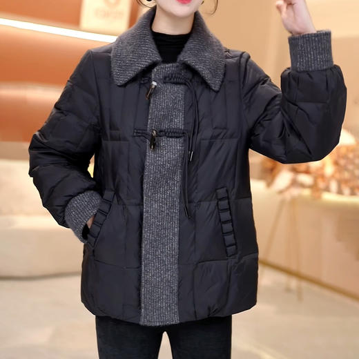 时尚羽绒服国标90白鸭绒外套，高档减龄显瘦洋气百搭保暖TYP-SJF3305 商品图0