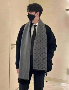 驴家 男款渐变提花围巾（TL）