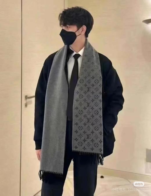 驴家 男款渐变提花围巾（TL） 商品图0