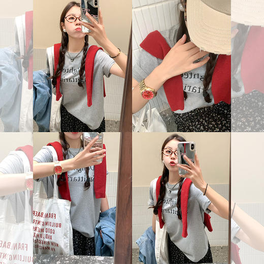 【110元任选2件】字母短袖T 商品图0