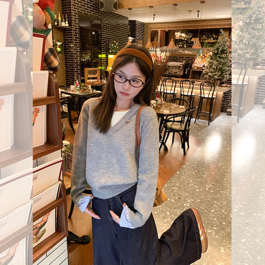 <曾小咸推荐>现货秒杀 ！微信超特价！假两件格子毛衣 日常169.99 立减80 秒杀89.99！！ 商品图1