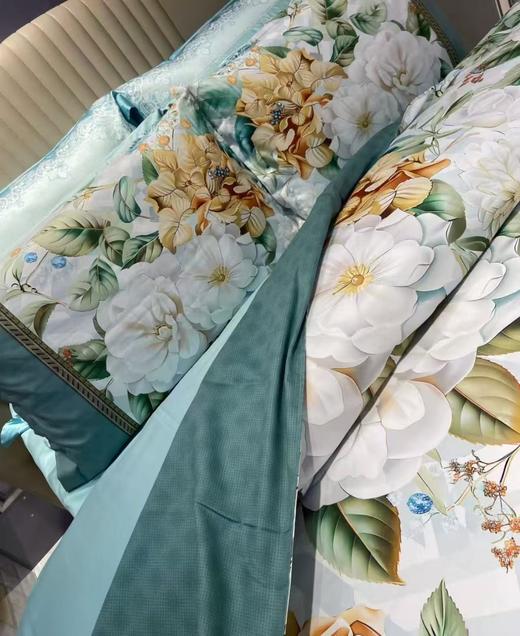 【6楼】富安娜床单四件/清新雅致，绿 商品图1