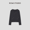 ROMI STUDIO“松弛自在”100棉肤感弹力圆领修身长袖T恤RW25SSG0117 商品缩略图2