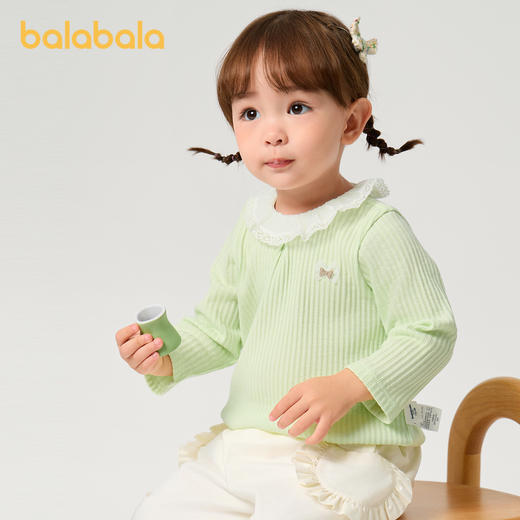 巴拉巴拉童装婴儿衬衫宝宝上衣薄款女童T恤打底衫2025新款春装萌 商品图2