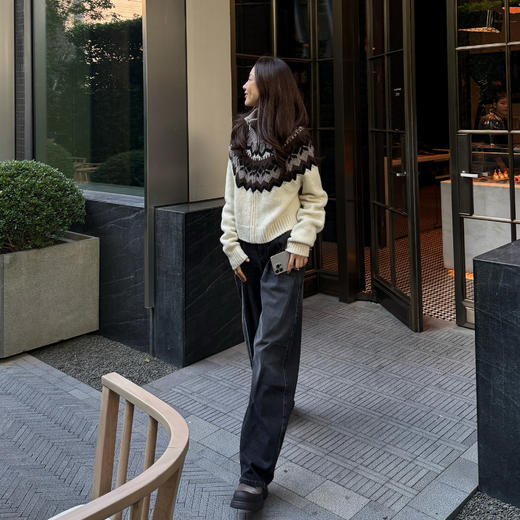 ROMI STUDIO“率性丹宁”100%棉高士线水洗阔腿牛仔裤 RW24AX81196 商品图4