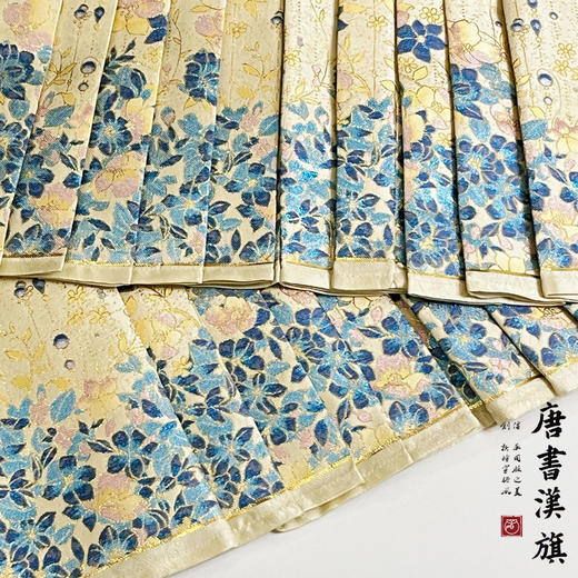 【碧玉繁花·花间】米白色织金妆花国风繁花似锦马面裙/衬衫 商品图6