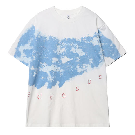 T309新款国潮嘻哈泼墨T恤夏季休闲时尚宽松圆领短袖情侣百搭上衣 商品图0