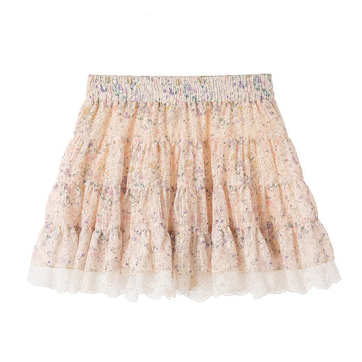 EKOOL4/28新品【秘境爱丽丝】蕾丝提花短款蛋糕裙a字高腰半身裙女 商品图4