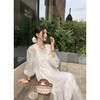 EKOOL4/28新品【月下白茶花】仿真丝V领连衣裙+吊带裙叠穿两件套 商品缩略图0
