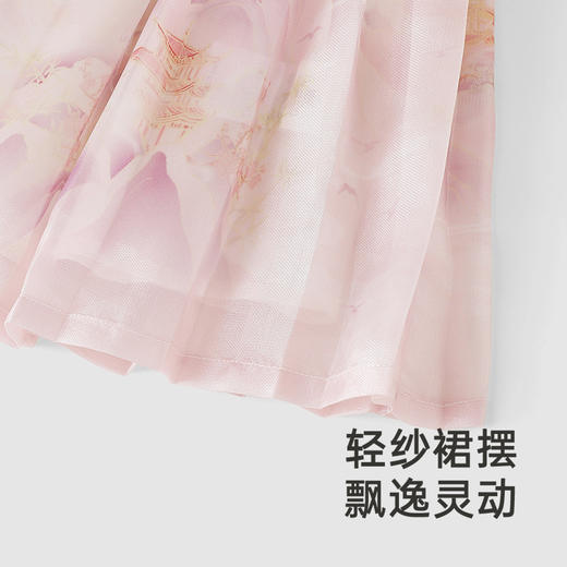 【商场同款】英氏女童连衣裙长袖国风2025春新款新中式中大童裙子 商品图3