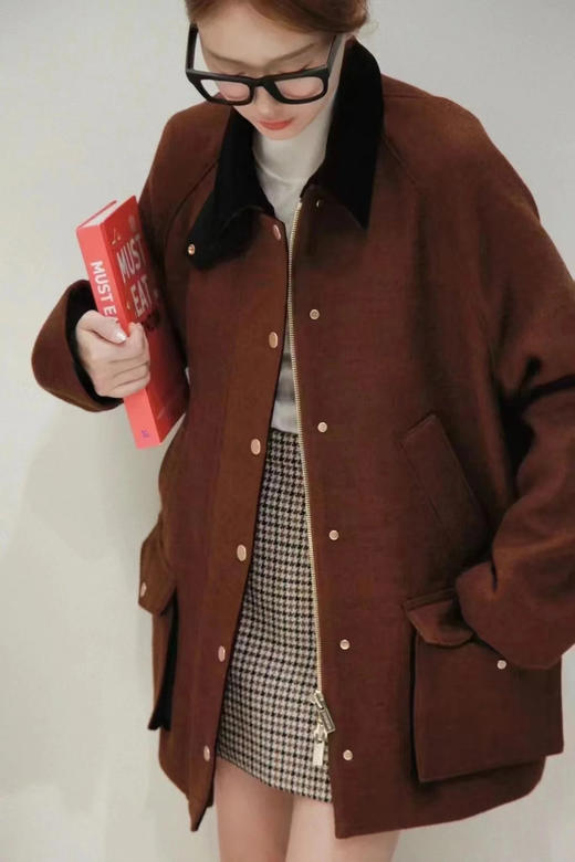 【高品质私服】【IC双面双色羊毛混纺提花中长大衣】富有肌理层次 手感特殊【无标出货 介意慎拍】-CC 商品图1