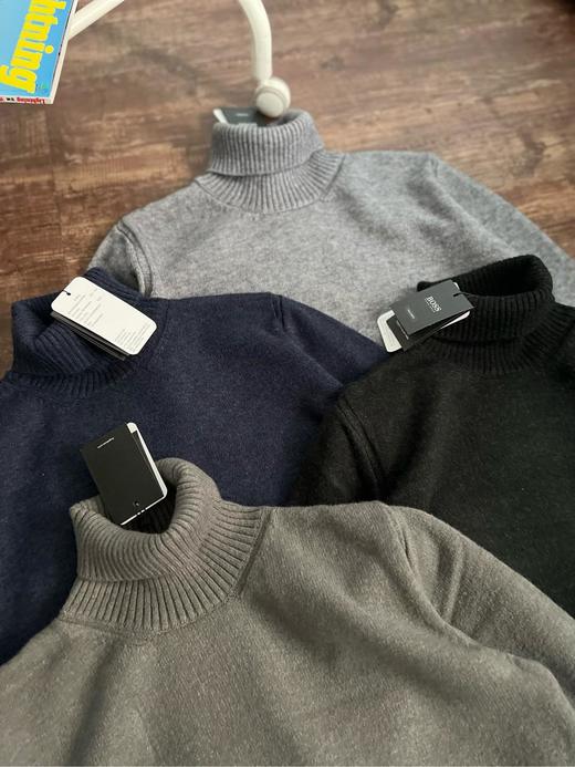 B0SS羊毛羊驼毛高领毛衣 商品图2