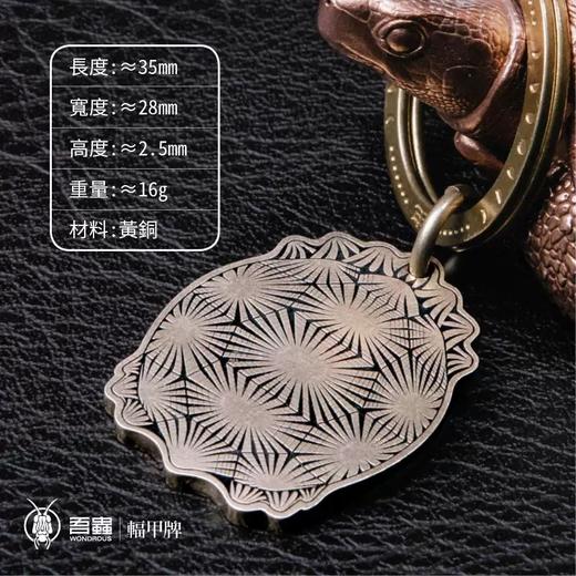 吾蟲-辐射陆龟主题挂牌 黄铜钥匙扣 谐音梗“富甲一方”创意礼物陆龟文创周边【官方授权  48小时发货】 商品图3