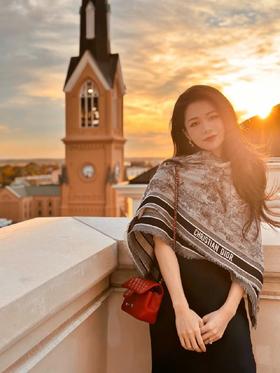 【D丛林动物 羊绒方巾  】（TL）