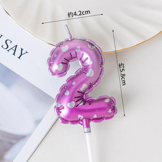 渐变粉气球蜡烛 商品图5