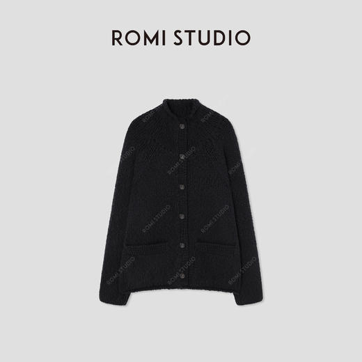 ROMI STUDIO“冬日松弛”绵羊毛纯手工钩针做旧毛织外套 RWBWSY1598 商品图4
