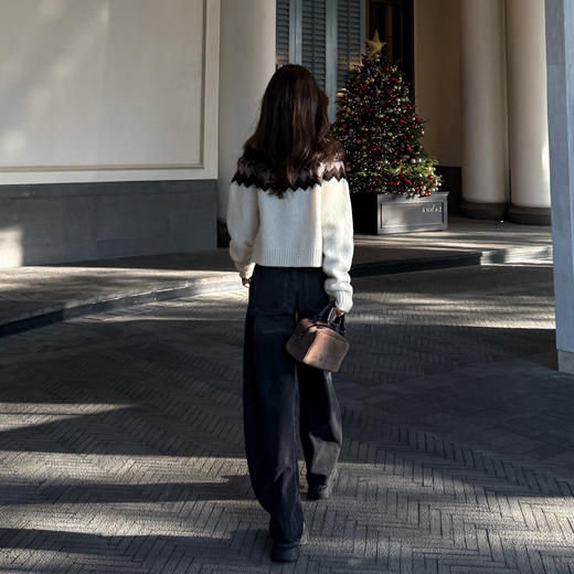 ROMI STUDIO“率性丹宁”100%棉高士线水洗阔腿牛仔裤 RW24AX81196 商品图3