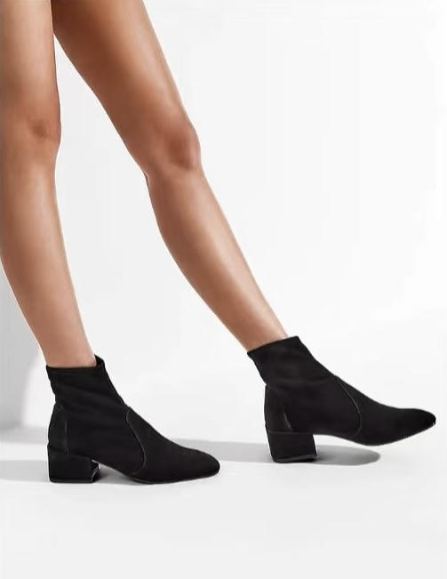 1028-5亏清换工钱 24升级版 SW弹力袜靴 弹力羊猄 大方跟短靴踝靴 炒鸡好穿 商品图8