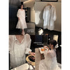 EKOOL4/28新品【月下白茶花】仿真丝V领连衣裙+吊带裙叠穿两件套 商品缩略图1