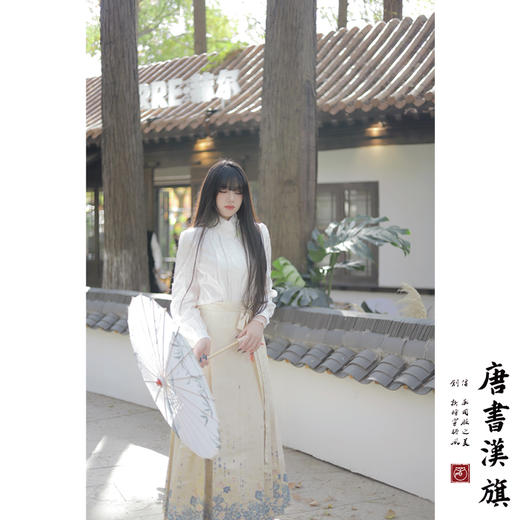 【碧玉繁花·花间】米白色织金妆花国风繁花似锦马面裙/衬衫 商品图0