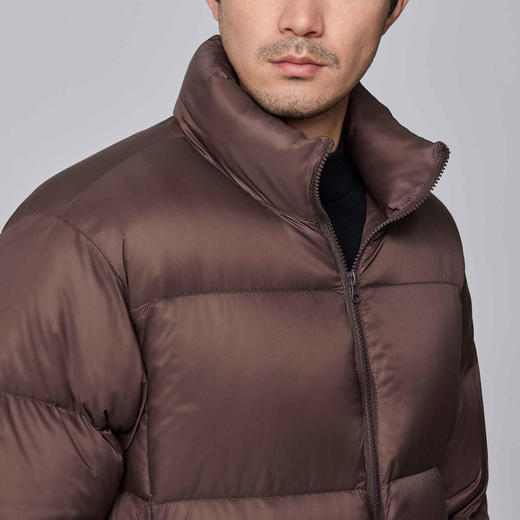墨麦客男装加厚保暖立领羽绒服男士2024冬季新款白鸭绒面包服外套 商品图3
