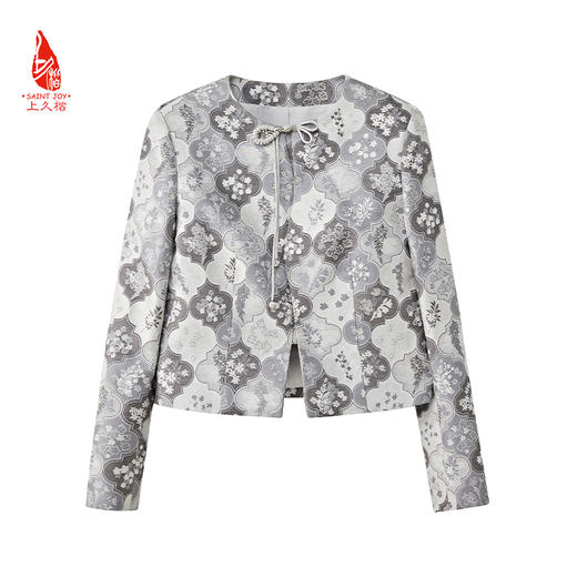 SAINTJOY/上久楷宋锦女式外套  新中式 国潮 繁花簇锦 CY1024207022 商品图0