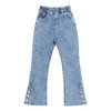 little naive女童牛仔裤春秋款中大童休闲长裤洋气儿童牛仔喇叭裤 商品缩略图4