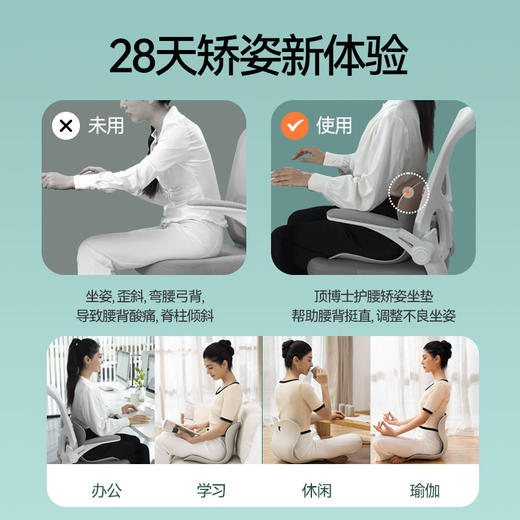 【顶博士坐垫】2025限定新年礼盒 办公室工位久坐神器矫姿正腰靠椅子垫 商品图4