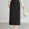 全新升级【铂金会员146/天猫189/差价43】(13243) 洛诗琳气质优雅半身裙2025春季新款高腰通勤开叉显瘦半裙13243 商品缩略图0