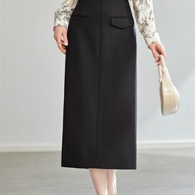 全新升级【铂金会员146/天猫189/差价43】(13243) 洛诗琳气质优雅半身裙2025春季新款高腰通勤开叉显瘦半裙13243