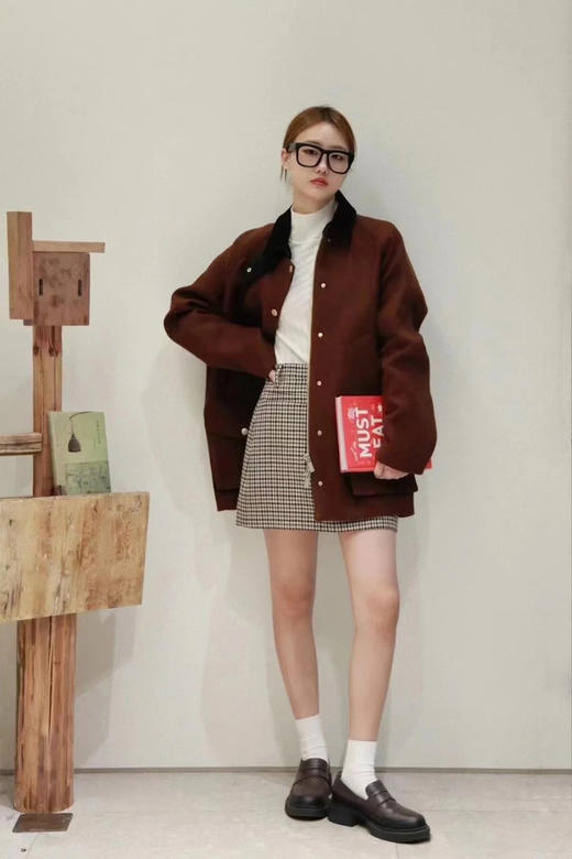 【高品质私服】【IC双面双色羊毛混纺提花中长大衣】富有肌理层次 手感特殊【无标出货 介意慎拍】-CC 商品图2