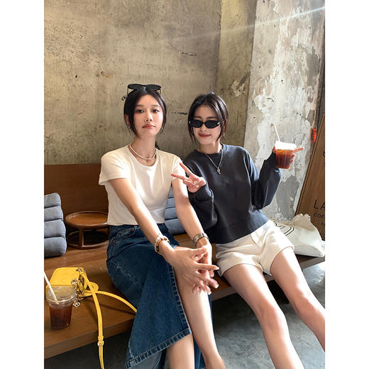 EKOOL衣库 ~慵懒出击~长袖圆领卫衣裙裤两件套早春穿搭套装女 商品图1