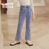 little naive女童牛仔裤春秋款中大童休闲长裤洋气儿童牛仔喇叭裤 商品缩略图2