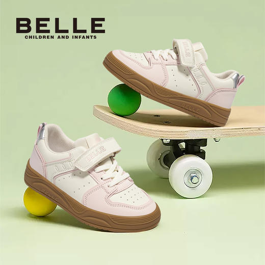 百丽2025童鞋上新💖【BELLE百丽中大童新款板鞋合集】轻盈舒适，步履轻盈，上学/出游的时尚好物🎉稳定后跟系统，360°全方位包裹，蹦蹦跳跳稳定不摔跤 商品图5