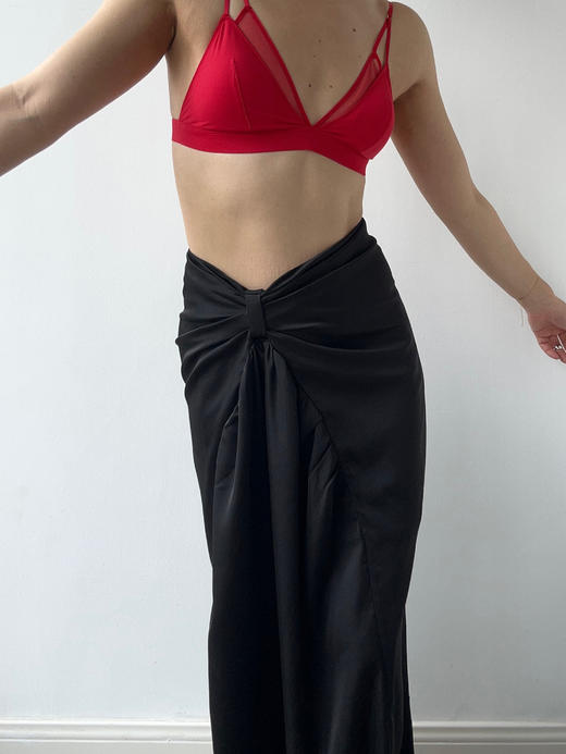 ranyepersonal｜skirt 拼接高开衩黑色半身裙 [ 黑TOUCH24SK06-1 ] 商品图2