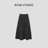 ROMI STUDIO“法式优雅”绵羊毛莱赛尔混纺绒面A字半裙RW24WXG0010 商品缩略图1