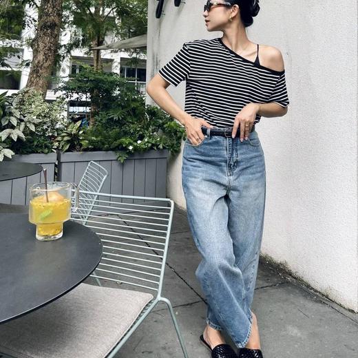 顺丰包邮20204洛诗琳梨形天菜高腰显瘦小脚牛仔裤女0038 商品图0