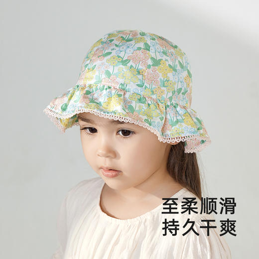 【商场同款】英氏儿童帽子春夏遮阳女童时尚渔夫帽2025新款印花帽 商品图2
