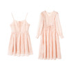 EKOOL定制 ~桃花蜜罐~初春新款吊带裙女中长款长袖收腰显瘦连衣裙 商品缩略图3