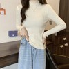 【GZ】无忧购韩版温柔百搭木耳边圆领/中领内搭修身显瘦针织小衫（截单后7天发货)25年清仓捡漏 商品缩略图9