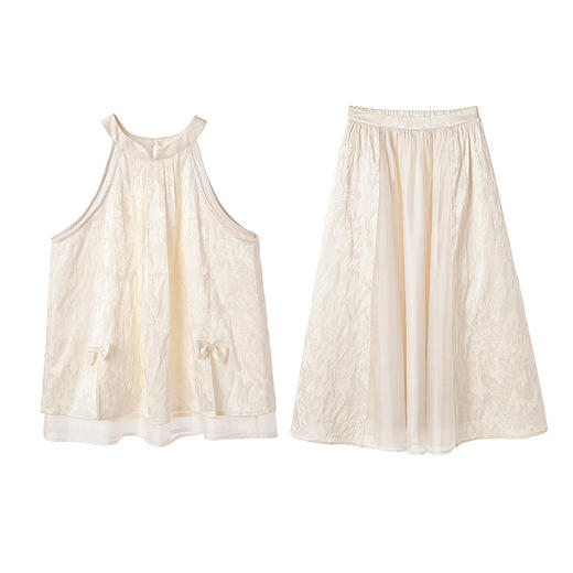 EKOOL衣库~如梦令~新中式套装女夏款国风上衣半身裙小个子俩件套 商品图4