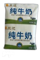 陕西定边三边利乐枕纯牛奶  220g*16袋