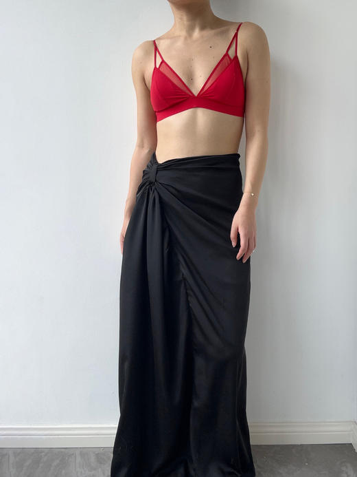 ranyepersonal｜skirt 拼接高开衩黑色半身裙 [ 黑TOUCH24SK06-1 ] 商品图0