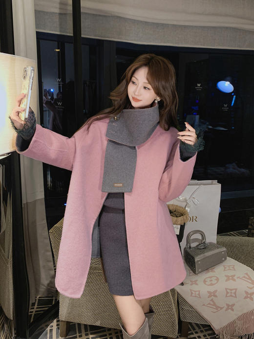 张心子【翻糖大衣】千金感气质毛呢大衣外套 U2412012 商品图6