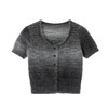 EKOOL8/7上新/云海烟雾/仿马海毛收腰显瘦短袖针织开衫女早秋短款 商品缩略图4