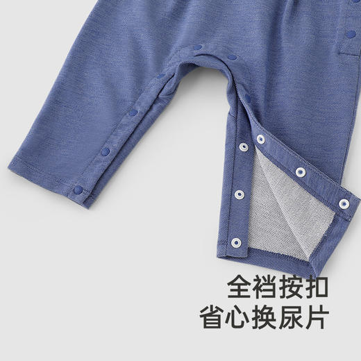 【商场同款】英氏婴儿衣服春夏长袖透气男童连体衣假三件爬服纯棉 商品图3