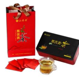 陕西定边手工黑苦荞茶盒装450g 商品图0