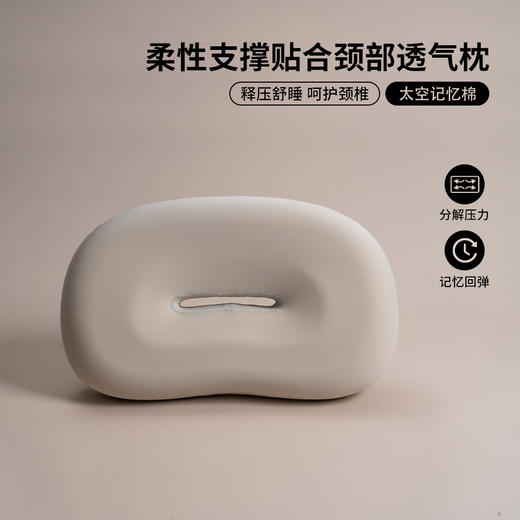 枕上无忧 | 甜甜圈透气枕 记忆棉枕枕芯慢回弹 分区护颈椎柔软舒适好眠 商品图1