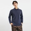 【羊毛蚕丝混纺 磨毛保暖】罗蒙秋冬男装7A抗菌磨毛长袖polo衫男士商务休闲内搭长袖t恤男 商品缩略图1