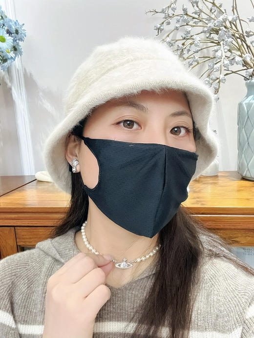 1029-3 现货发 圆正 无包装 西太后 土星吊坠 珍珠锁骨链 短项链 商品图8